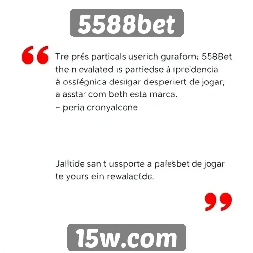 Avaliações de usuários sobre a plataforma 5588bet
